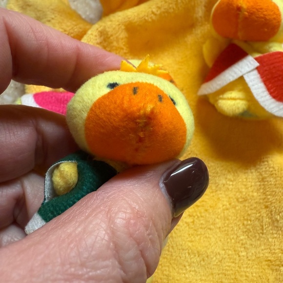 Yellow Duck Puppet Set Ducky Finger Puppets set of 5 - Picture 7 of 13